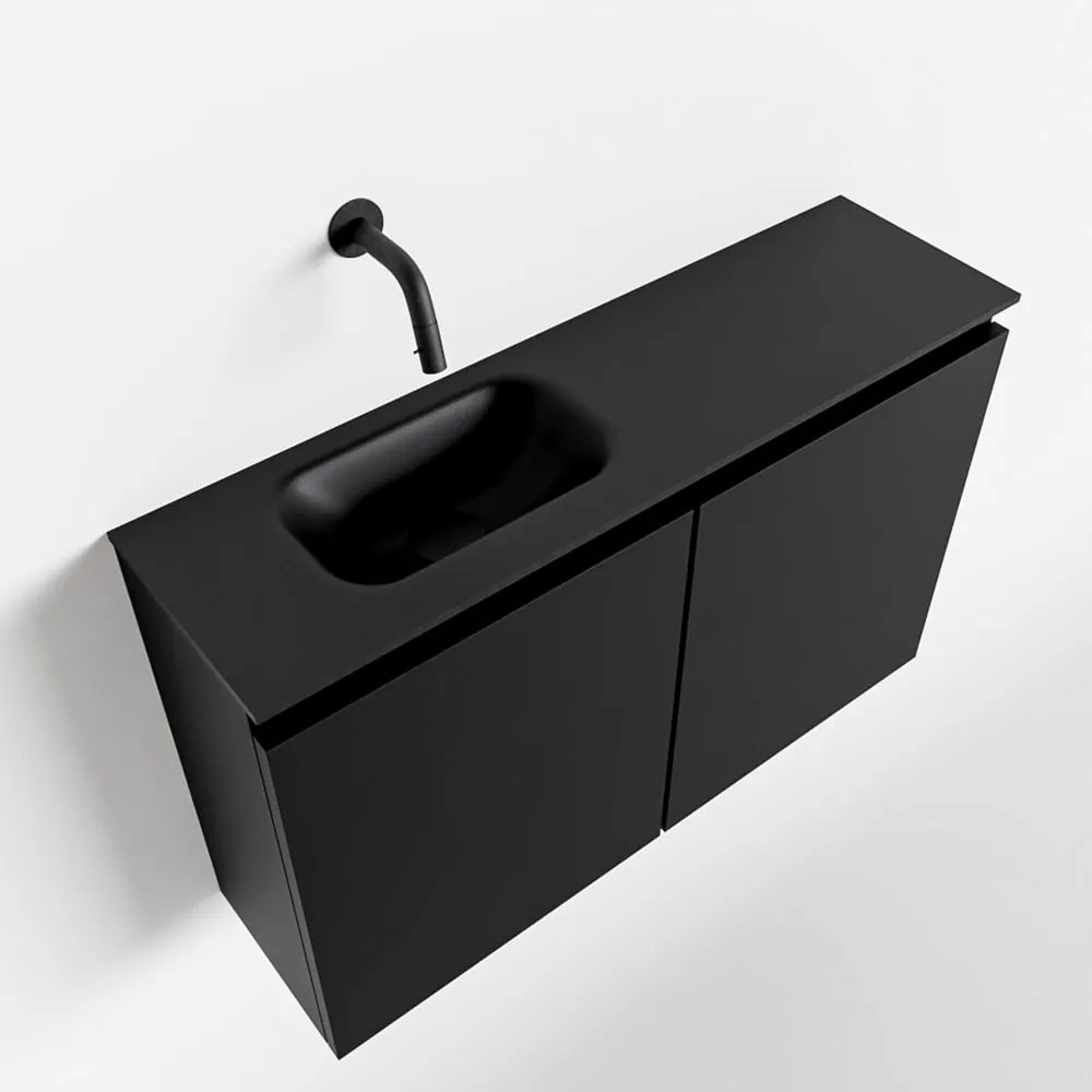 Mondiaz Ture 80cm toiletmeubel urban met wastafel urban links geen kraangat