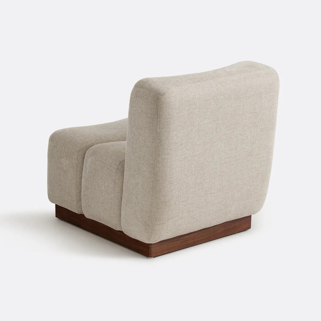 Fauteuil in getextureerde stof Podo