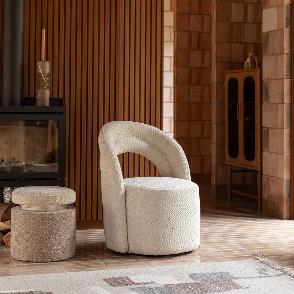 Dutchbone Seina Draaibare Fauteuil Beige