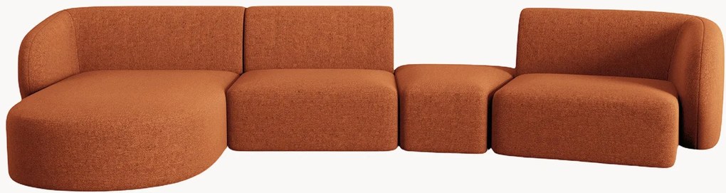 Modulaire chenille hoekbank Paolo (5-zits)