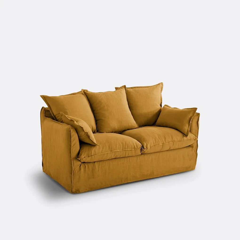 Bank 2-, 3-, 4- of 5-zits, in kreukellinnen, Odna