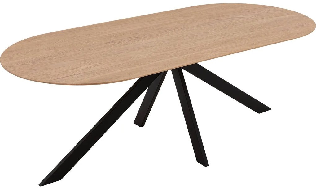 Goossens Excellent Eettafel Uniek, Semi rond 220 x 100 cm