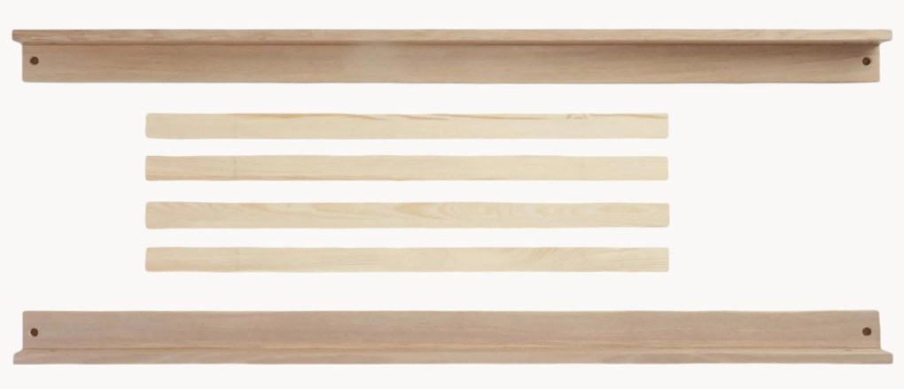 Handgemaakte kinderbedombouwset Eli van eikenhout, 6-delig