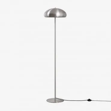 Hilma Metalen Vloerlamp Grijs – Chroom - Sklum