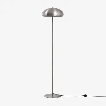 Staande Lamp Van Ijzer Hilma Grijs – Chroom - Sklum