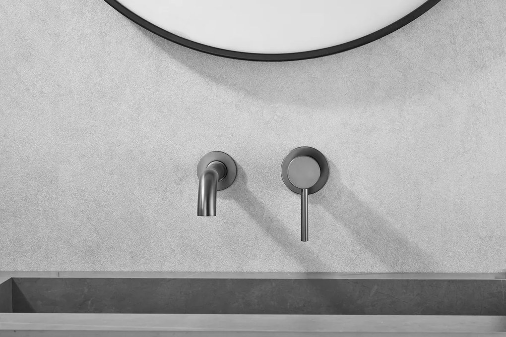 Saniclear Iron inbouw wastafelkraan verouderd ijzer - gunmetal