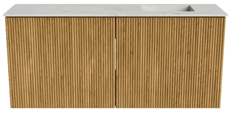 Mondiaz Joya DLux 90cm toiletmeubel oak met wastafel faye rechts 1 kraangat opalo