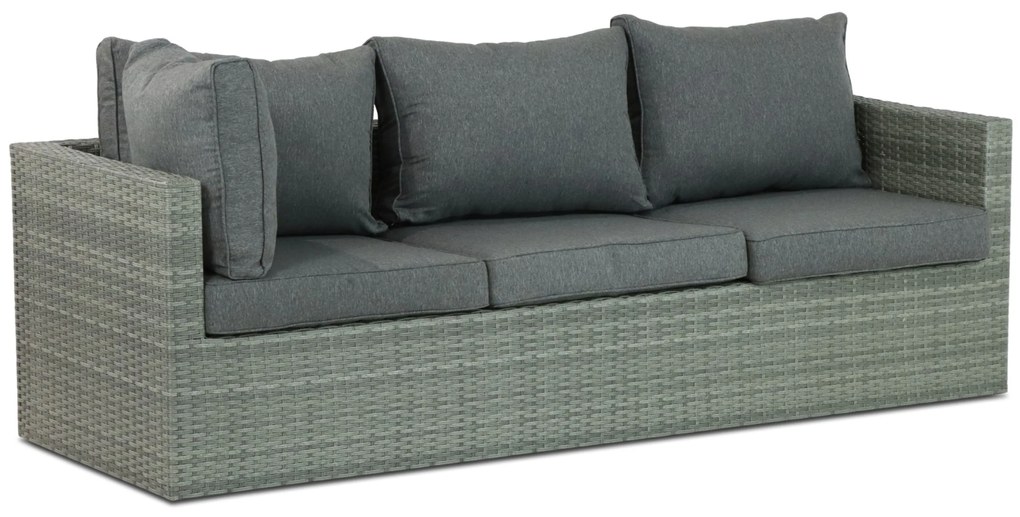 Hoek loungeset 5 personen Wicker Grijs Domani Furniture Rocco