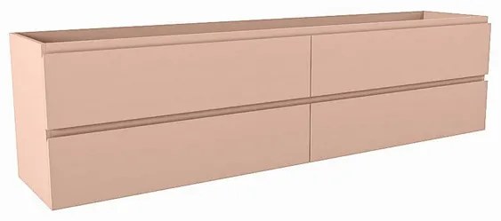 Mondiaz HAY wastafelonderkast - 190x40x50cm - 4 lades - uitsparing links en rechts - softclose - Rosee M45252Rosee