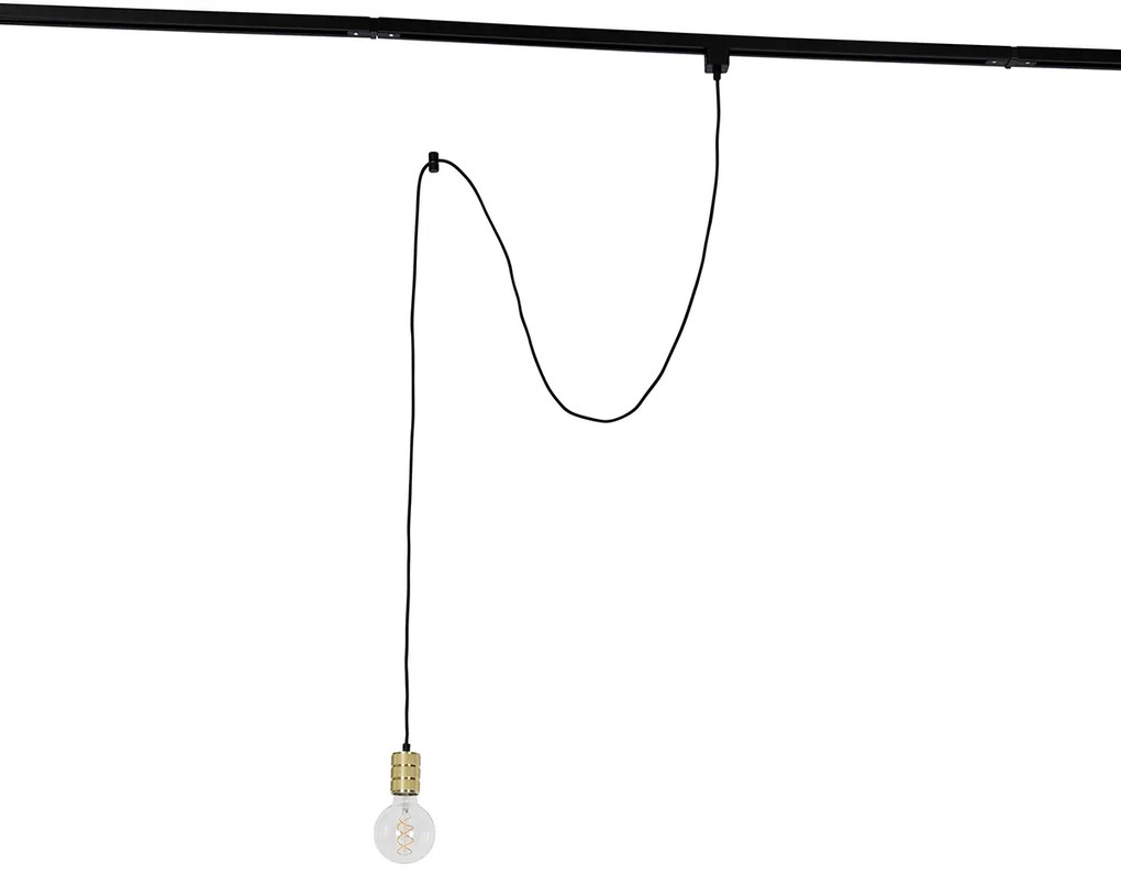 Hanglamp met rail ophanging goud - Iconic Cavalux