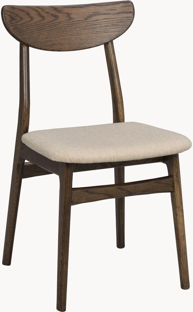 Gestoffeerde eetta stoelen Rodham van eikenhout, 2 stuks