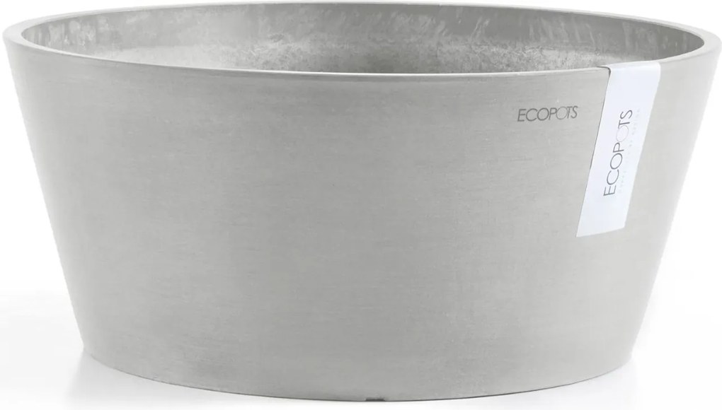 Ecopots Frankfurt 50 - Rond - White Grey -Ø50 x H25,7 cm