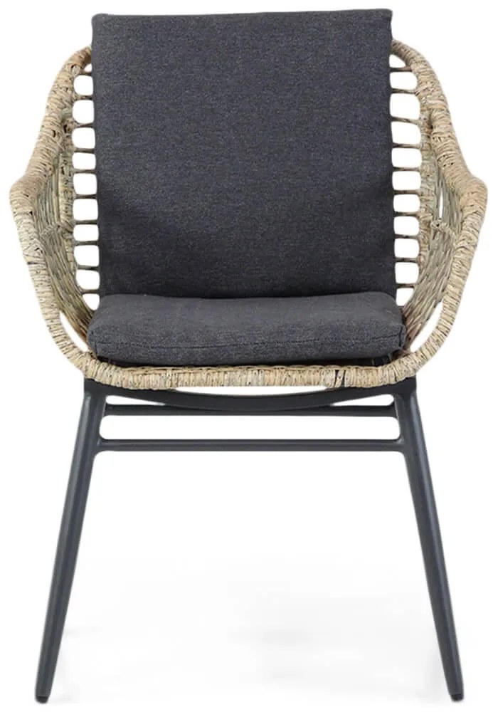 Tuinset 6 personen 240 cm Aluminium/wicker Taupe Coco Coco Leonardo