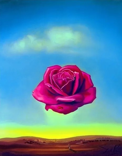 Kunstdruk Salvador Dali - Medative Rose, Salvador Dalí