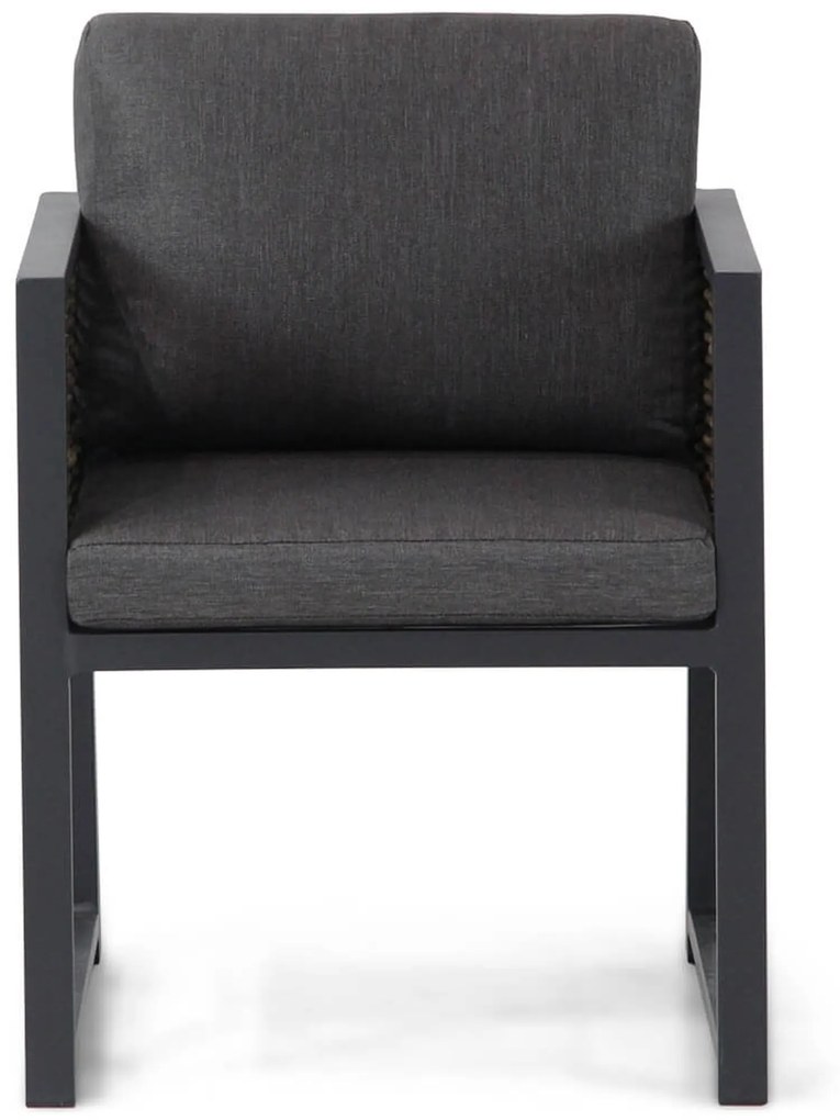 Tuinset 6 personen 230 cm Aluminium/wicker Grijs Santika Furniture Santika