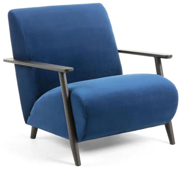 Kave Home Meghan Retro Fauteuil Donkerblauw