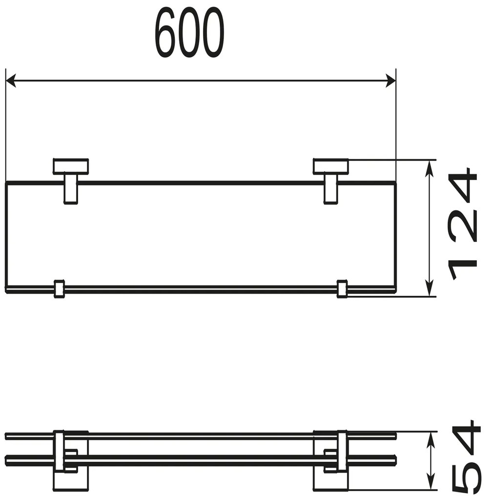 Haceka Mezzo planchet 60cm chroom