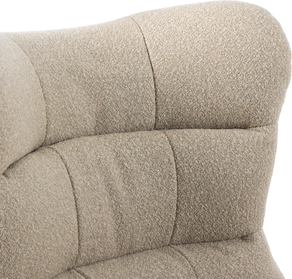 Oorfauteuil Modern Beige Stof