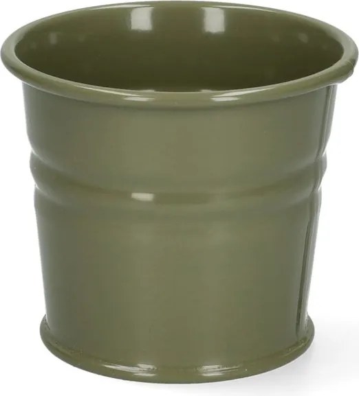 Bloempot, zink, olijfgroen,Ø7 cm