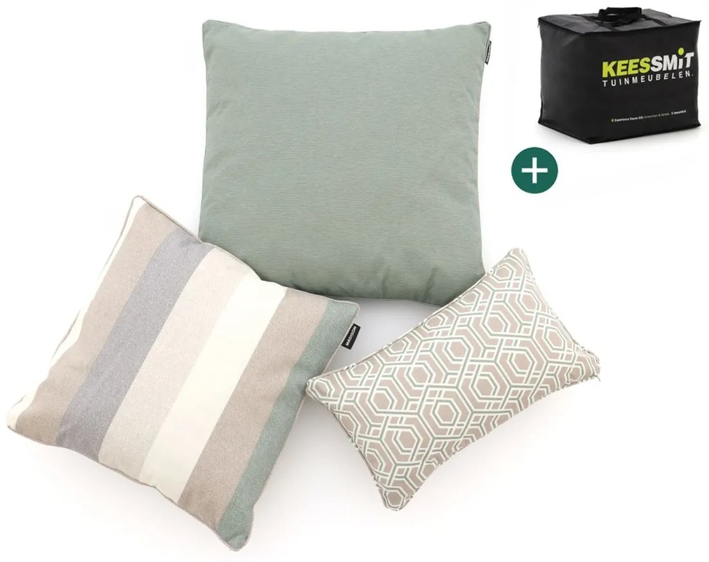 Sierkussen Tuin | Grijs-Antraciet/Groen/Bruin  | Katoen/Polyester | Kees Smit  | 60x30cm | Kees Smit Tuinmeubelen