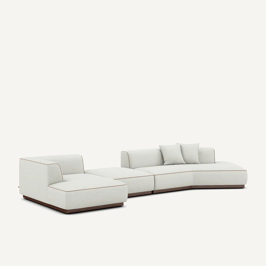 Open hoekbank links XL keperstof, JACOPO