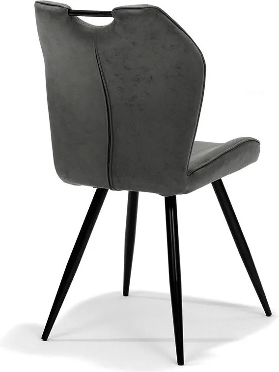 Eetkamerstoel - Cobra - lederlook Soft antraciet