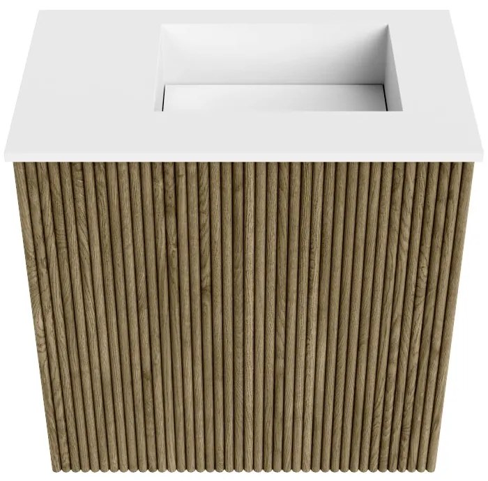 Mondiaz Joya 40cm toiletmeubel dusk met wastafel faye rechts 1 kraangat talc