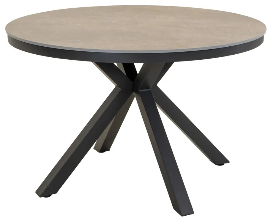 Lesli Living  Ronde Tuintafel Davos - Ø118 cm - Keramisch Glas - Lesli Living