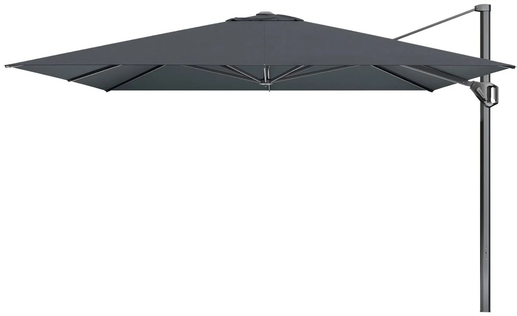 Platinum Challenger Telescope Zweefparasol premium - 3,5x3,5 - Faded Black met Marbella voet en hoes