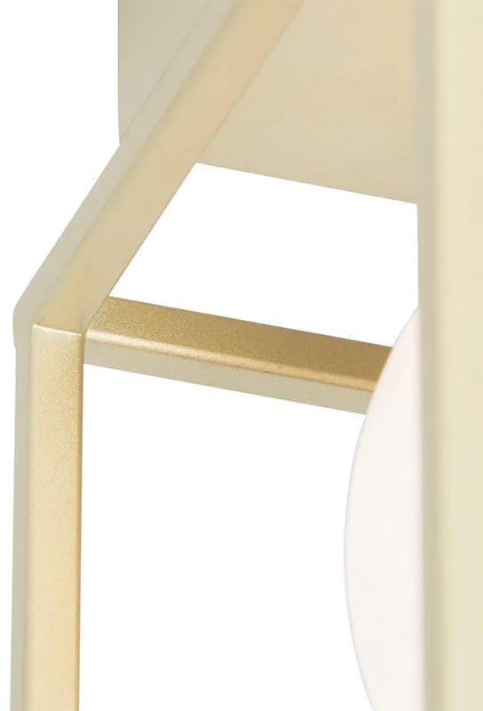 Design plafondlamp goud met wit glas - Aniek Design G9 vierkant Binnenverlichting Lamp
