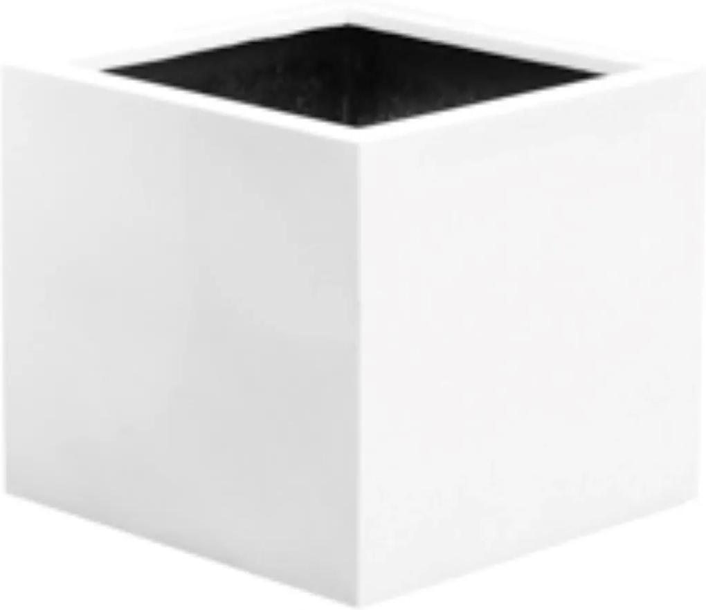 Bloempot Jumbo m essential 70x70x62 cm glossy white vierkant