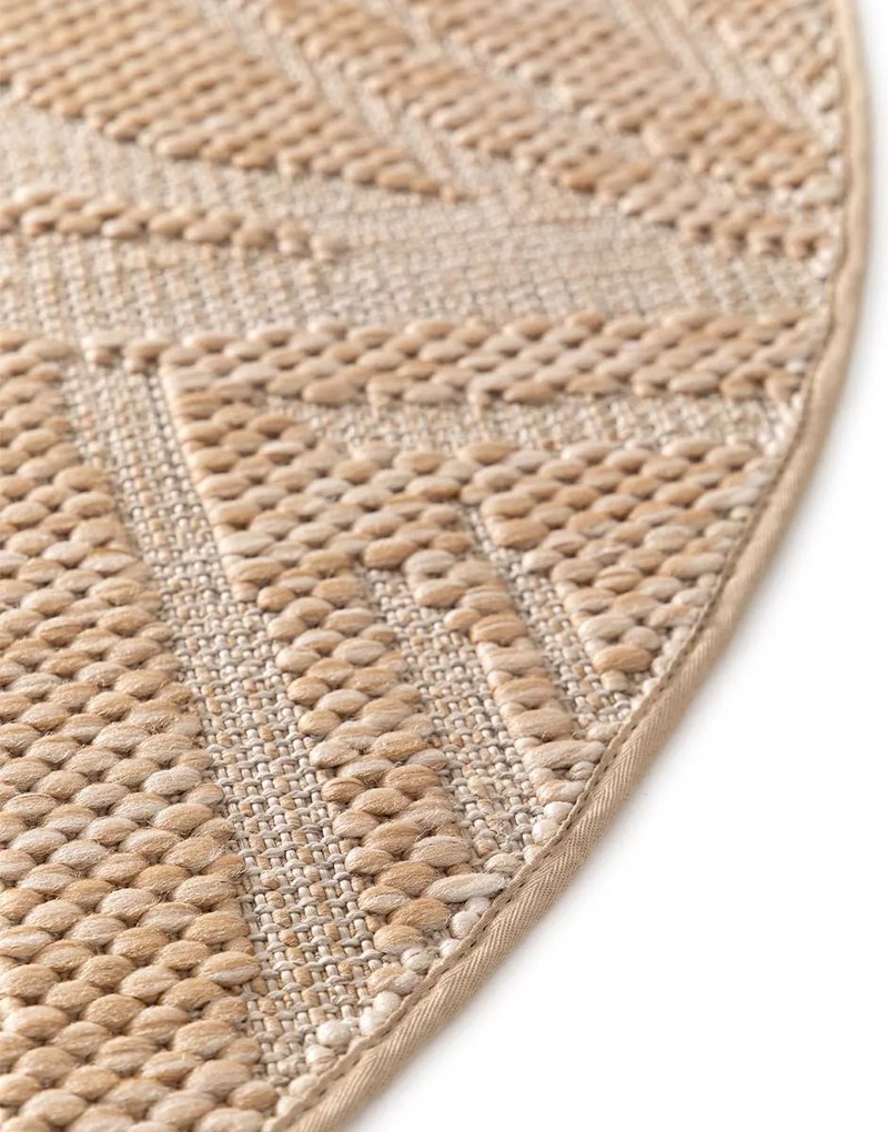 Garden Impressions Buitenkleed Ø200 cm - leaf sand