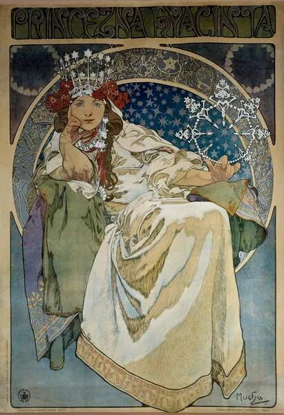 Mucha, Alphonse Marie - Kunstdruk Princess Hyacinthe, (26.7 x 40 cm)