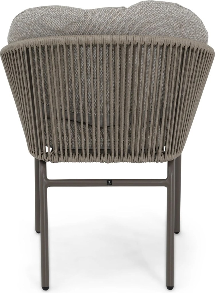 Tuinset Ronde Tuintafel 6 personen 150 cm Rope Taupe  Coco Livo/Arancia