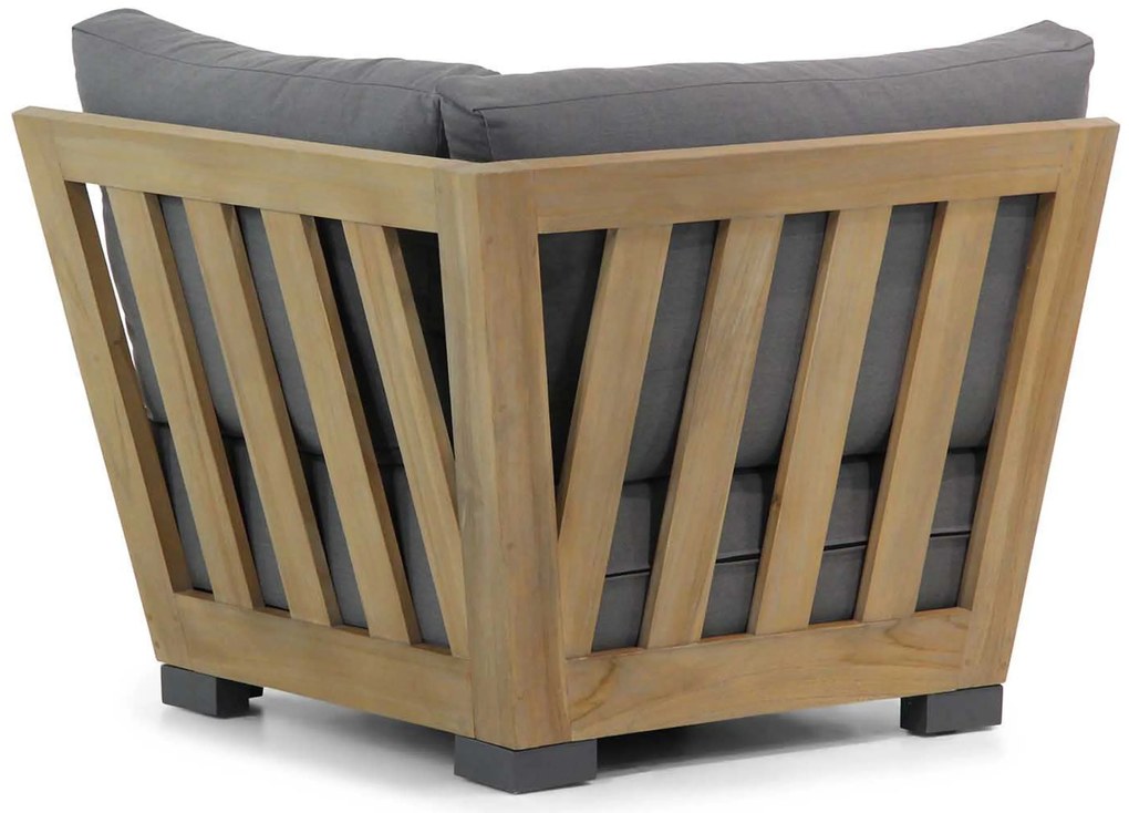 U-Vorm Loungeset 8 personen Teak Old teak greywash Lifestyle Garden Furniture Hilton/Brighton