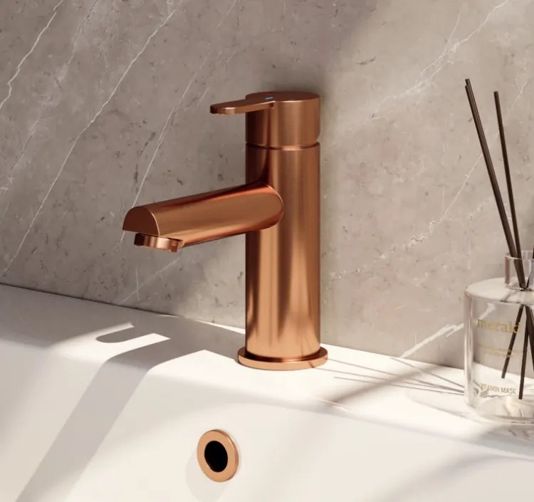 Brauer Copper Edition ColdStart wastafelkraan energy-saving model D koper geborsteld PVD