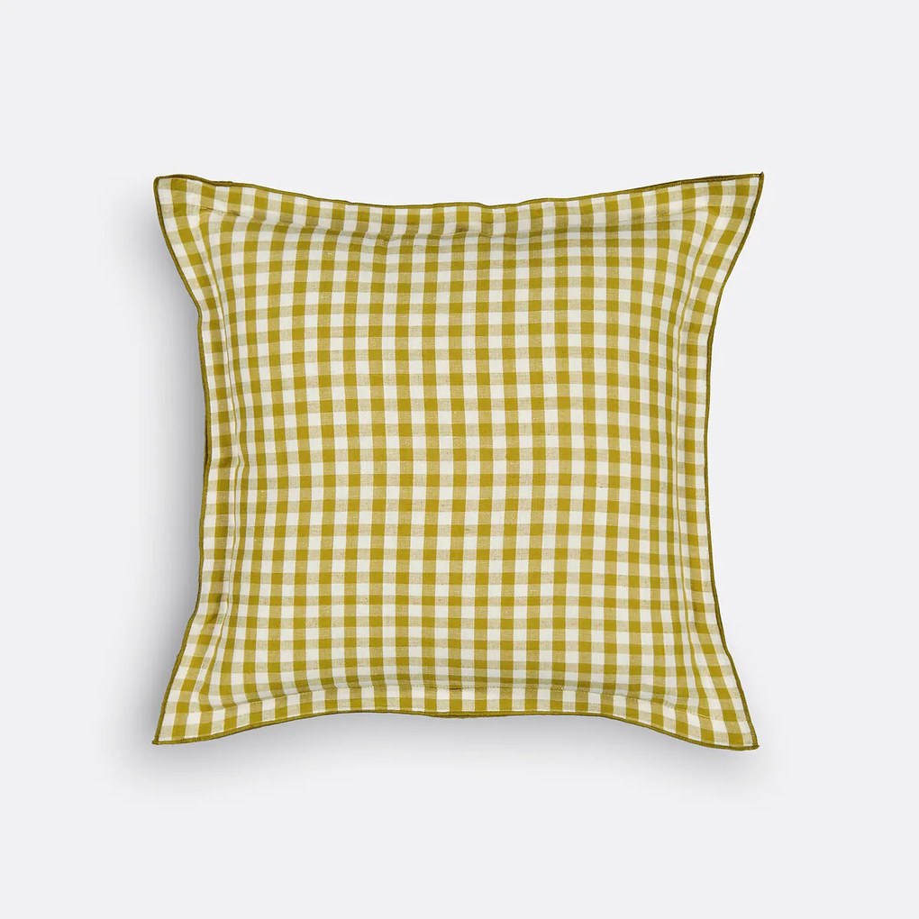 Gingham katoen/linnen kussenhoes, Cottage