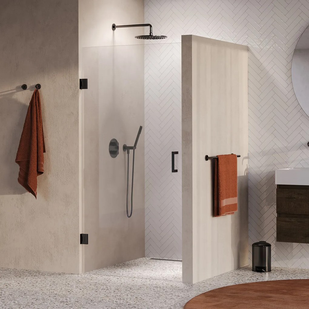 Brauer Void profielloze nisdeur 90cm gunmetal geborsteld PVD