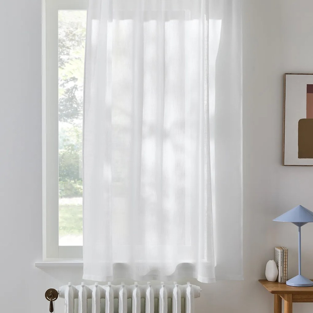Radiatorgordijn met aangerimpelde bies en golf, NYONG