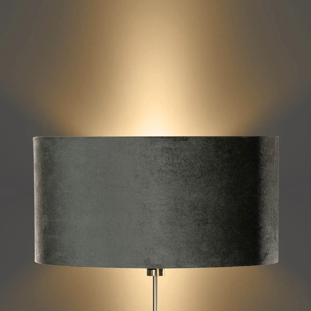 Vloerlamp goud met ovale velours kap groen 50cm - Parte Modern, Klassiek / Antiek E27 Binnenverlichting Lamp