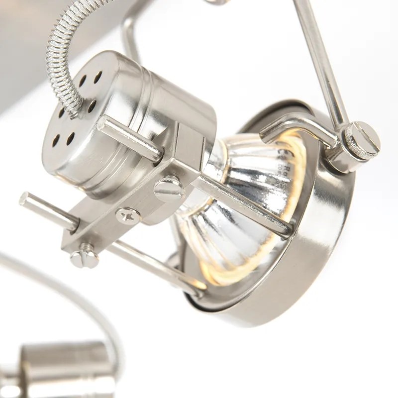 Industriële spot staal 2-lichts draai- en kantelbaar - Suplux