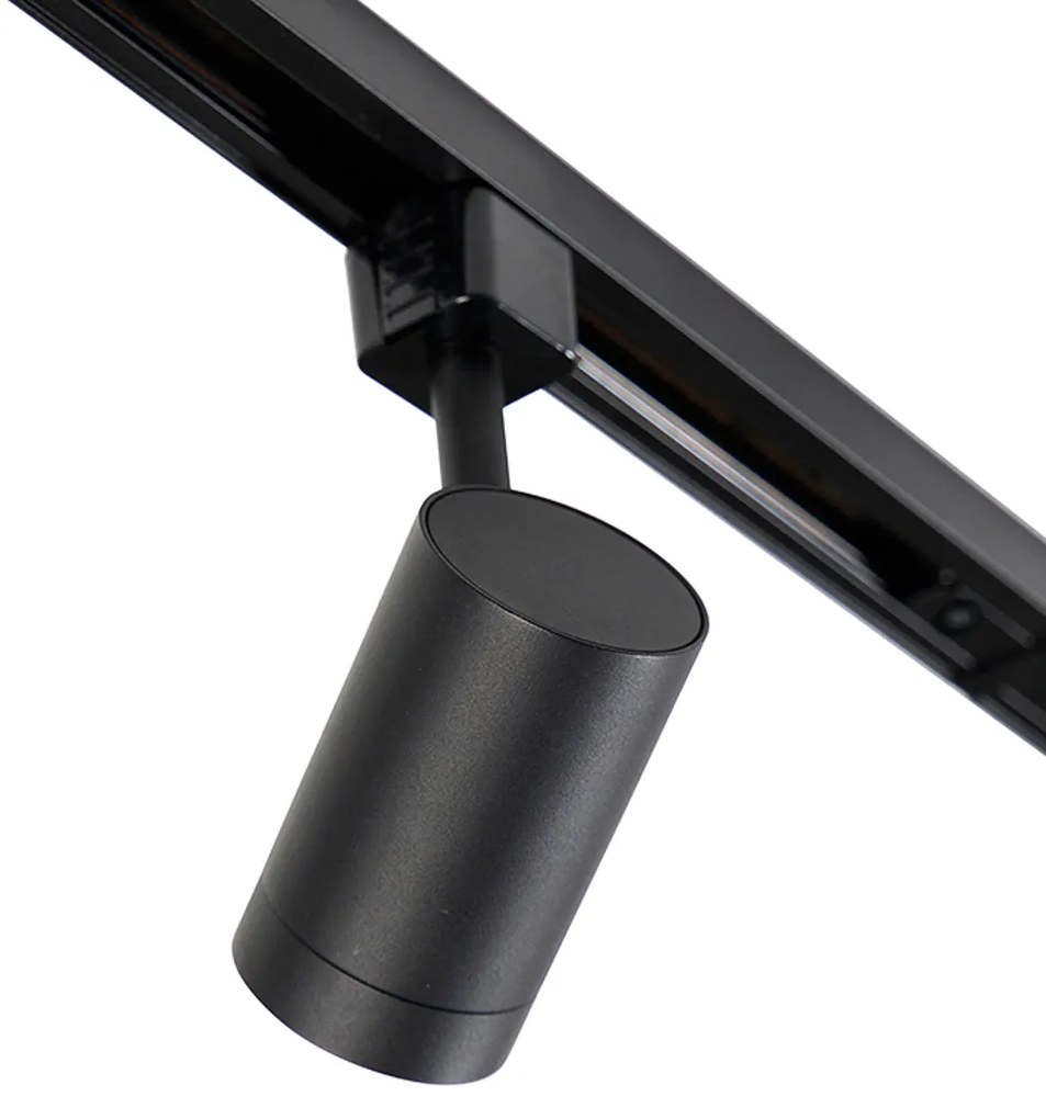 Smart railsysteem zwart 1-fase 10-lichts incl. Wifi GU10 - Iconic Jeana