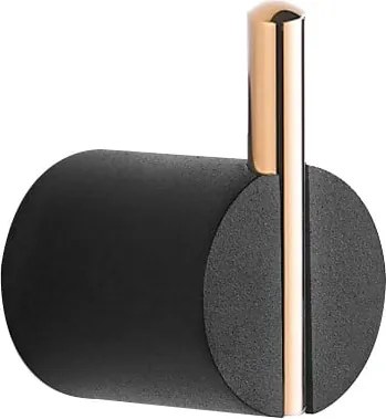 Mexen Aron handdoekhaak, zwart/roze goud- 7088135-67