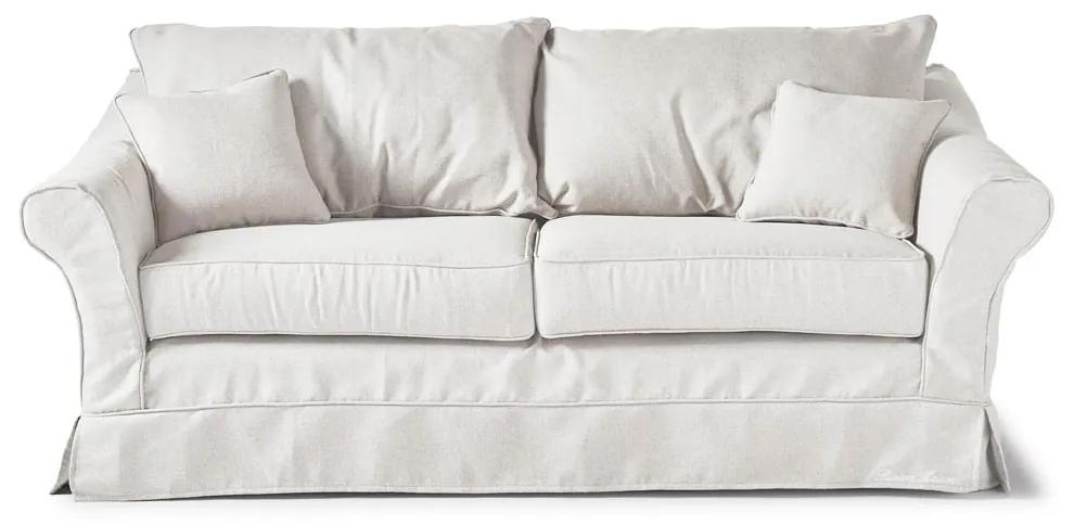 Rivièra Maison - Bond Street Sofa 2,5 Seater, oxford weave, alaskan white - Kleur: bruin