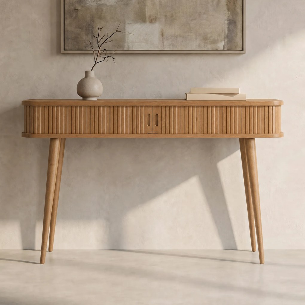 Zuiver Barbier Modern Houten Bureau - 120 X 35cm.