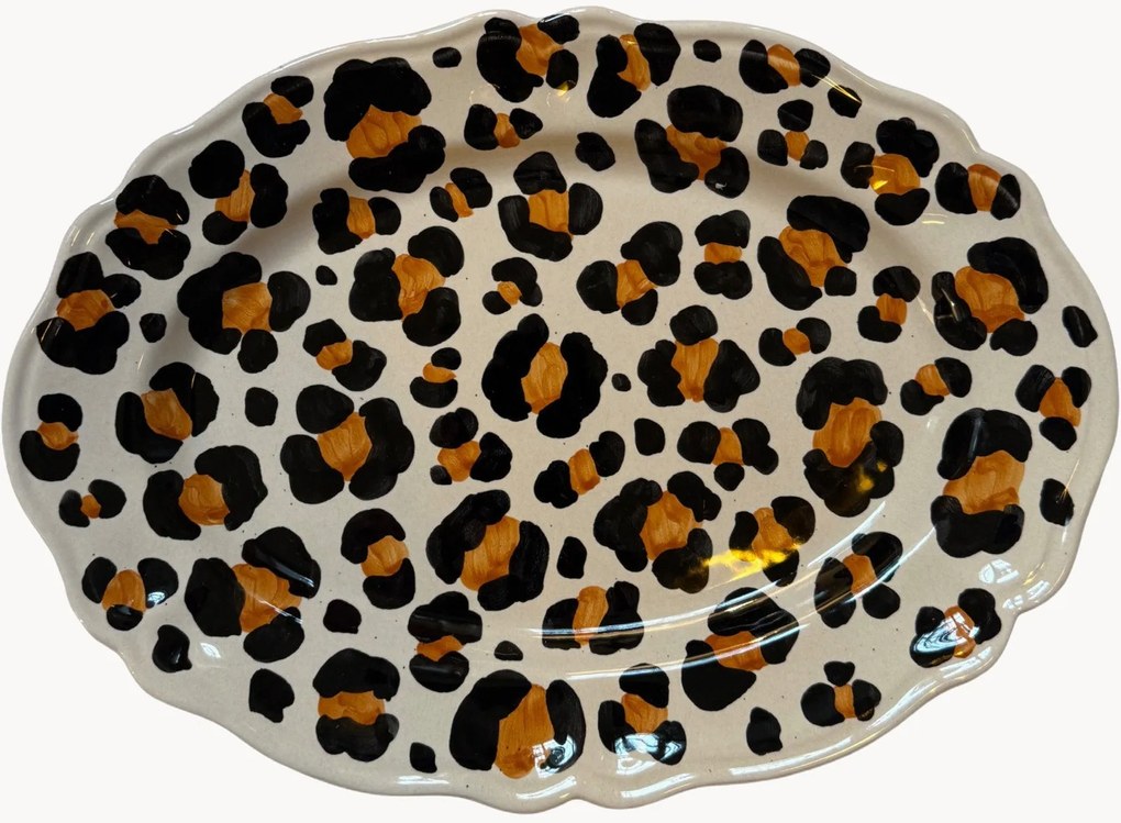 Handgemaakte serveerplateau Leopardo