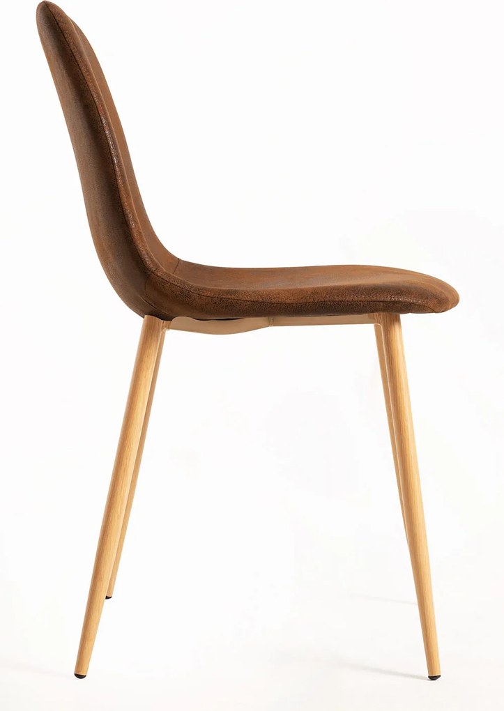 Set 4 Teok Kunstlederen Stoelen