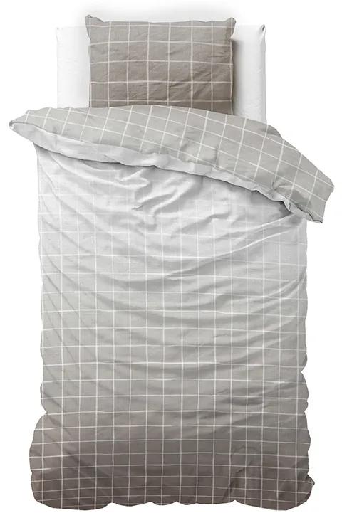 Sleeptime Elegance Royal Block - Taupe 1-persoons (140 x 220 cm + 1 kussensloop) Dekbedovertrek