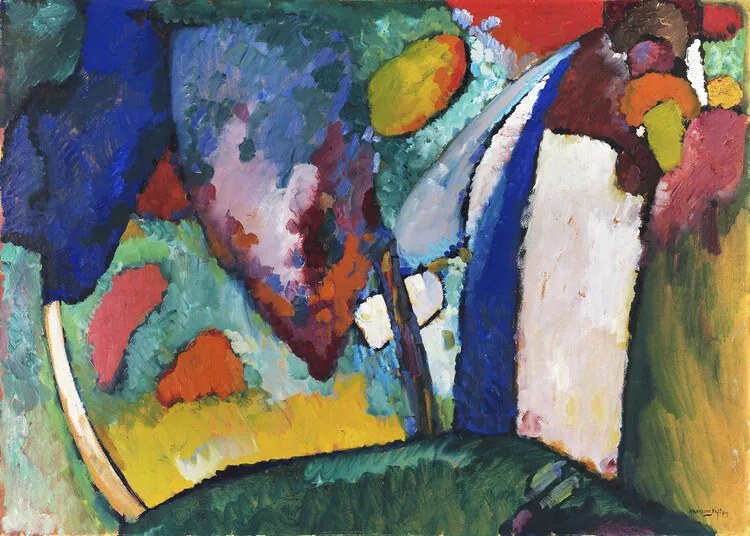 Kunstreproductie The Waterfall (1909), Wassily Kandinsky