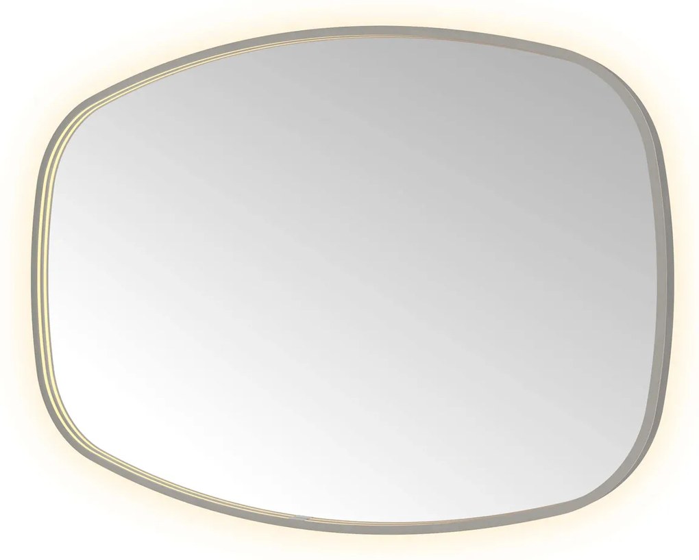 Hotbath &More Contour spiegel deens ovaal 80x120cm geborsteld gunmetal PVD